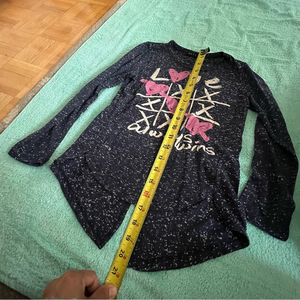 Sisley Long Sleeve Tee - Black with Pink Hearts - Picture 5 of 6